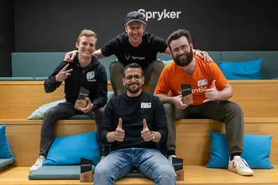 Guido participating in a hackathon event